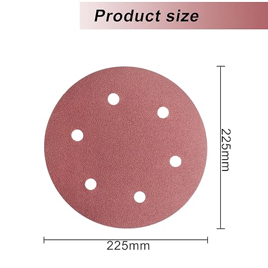 20 Pack 9 Inch 6 Hole 150 Grit Hook-and-Loop Sanding Discs - Aluminum Oxide Sander Disc Grinding Abrasive Sandpaper for ‎9" Powe Drywall Sander.