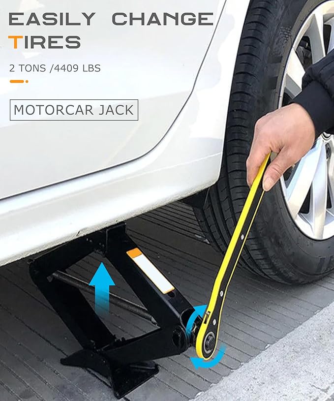 Car Jack,Car Jack and Stand Kit,2 Ton Scissor Jack,Car Accessories Car Emergency Kit with Lug Wrench,Jack for Car,Car Jack Lift,Scissor Jack for Car,Portable Tire Changing Kit for Car SUV