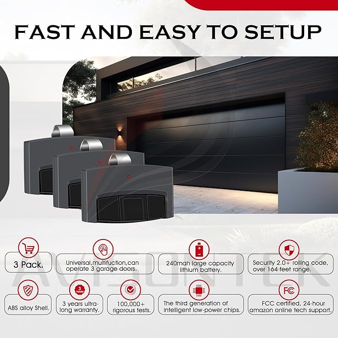 3 for 139.30498 Universal Sears Craftsman Garage Door Opener Remote 3-Year-Warranty