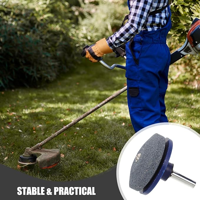 Cabilock 2pcs Wheel Stone Lawn Mower Blade Sharpening Stone Circular Sharpener Tool Industrial Grinding Tool Grinding Sharpener Round Sander Grinding Wheel Sharpen The Knife