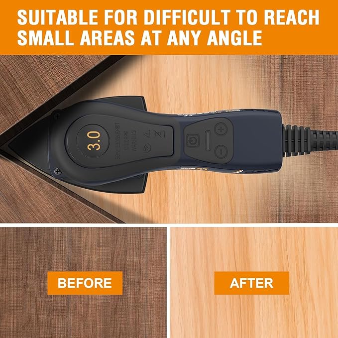 MAXXT Detail Sander, R7310, Mouse Sander with Efficient Dust Collection System, Compact Electric Sander with Multi-Function Hand Sander for Woodworking(Black)