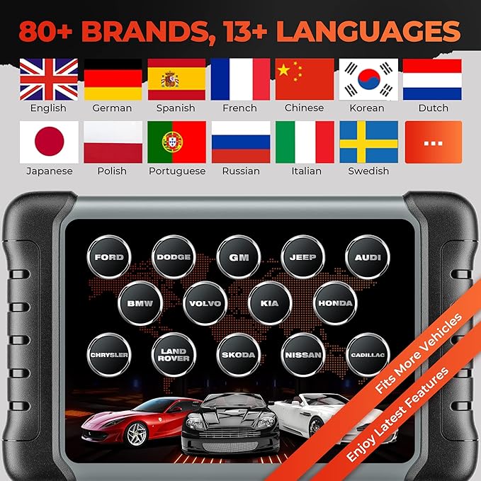 Autel Scanner MaxiCOM MK808S-TS, TPMS Programming/Relearn Tool, 2023 New Ver. of MK808S / TS608, OBD2 Diagnostic Scan Tool with Complete TPMS Service, Bi-Directional Control, 28+ Service, FCA SGW