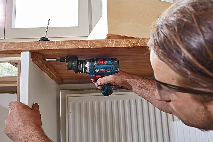 BOSCH 12V Max Cordless Power Drill Driver Kit with 5-In-1 Flexiclick System Multi-Head Drill Set with (2) 2 Ah Batteries (GSR12V-140FCB22)