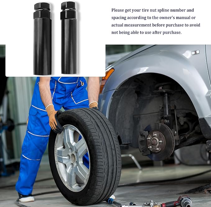 Junecarp 2PCS Lug Nut Socket Set Includes 6 & 7 Spline Lug Nut Key,M12/M14 Spline Socket Set for Locking Lug Nut Key Replacement,Universal Car Accessories Wheel Lock Removal Kit