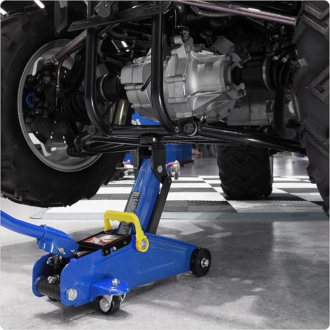 Floor Jack 1.5 Ton (3,300 LBs) Hydraulic Car Jack with Storage Case, Lifting Range from 5.31 Inch to 13.2 Inch, Fits Sedans Automotive