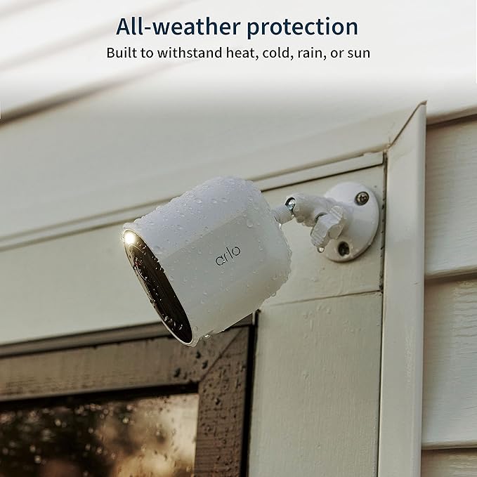 Arlo Pro 5S 2K Spotlight Camera - Wireless Home Security Camera with Spotlight, Color Night Vision, Dual-Band Wi-Fi & 2-Way Audio - White, 4 Pack, VMC4460P
