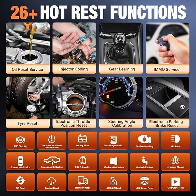 KINGBOLEN K6 PRO All Systems Bidirectional OBD2 Scanner Diagnostic Tool,Tire Pressure Programming,Battery Testing,Built-in Printer,26+ Reset,ECU Coding,FCA AutoAuth, CANFD/DoIP,2-Year Gratis Update