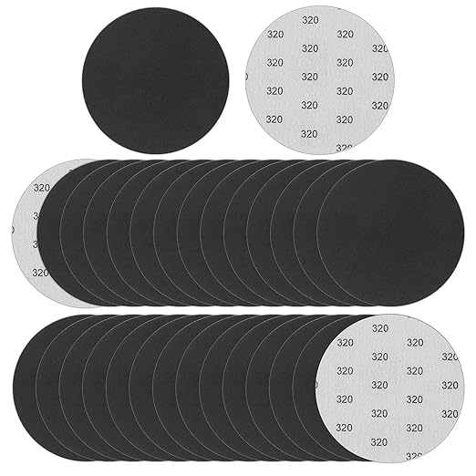 320 Grit 5 Inch Sanding Discs, VIBRATITE 70 Pieces Hook and Loop Wet Dry Sandpaper Round Sand Paper Pads for Orbital Sander Grinding Polishing Finishing