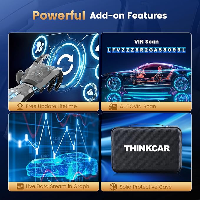 Thinkcar ThinkScan 689 OBD2 Scanner, Bidirectional Scan Tool with Lifetime Free Update, 34+ Reset, 3000+ Active Test, ECU Coding, PMI, All System Diagnostic Scanner for Car, CANFD & DOIP, FCA SGW