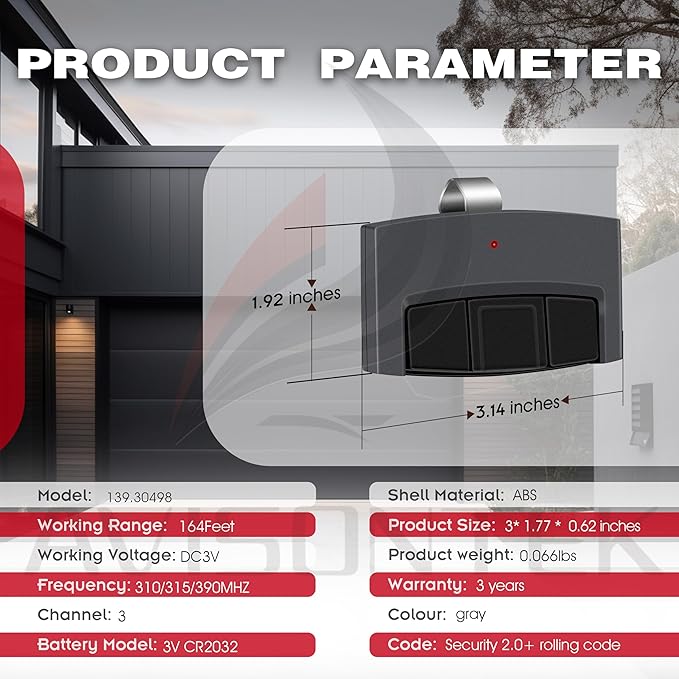 3 for 139.30498 Universal Sears Craftsman Garage Door Opener Remote 3-Year-Warranty