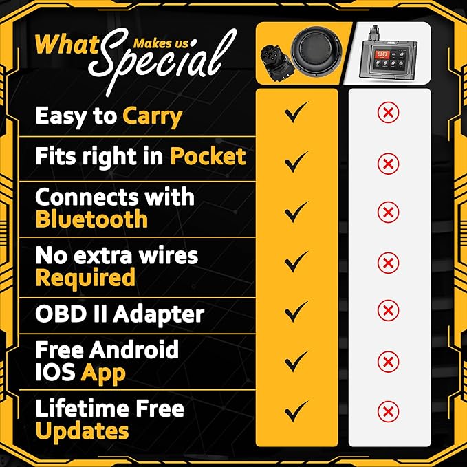 Diesel Laptops Heavy Duty Truck Scanner with DPF Regens Diesel Decoder Mobile Diagnostic Tool for Cummins, Volvo, Paccar, International and Repair Information for iOS & Android