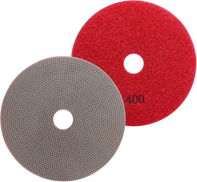 5 Inch Electroplated Diamond Polishing Pads for Stone Ceramic Metals Granite Marble Grinding for Sander Grinder(Grit 400-1pc)