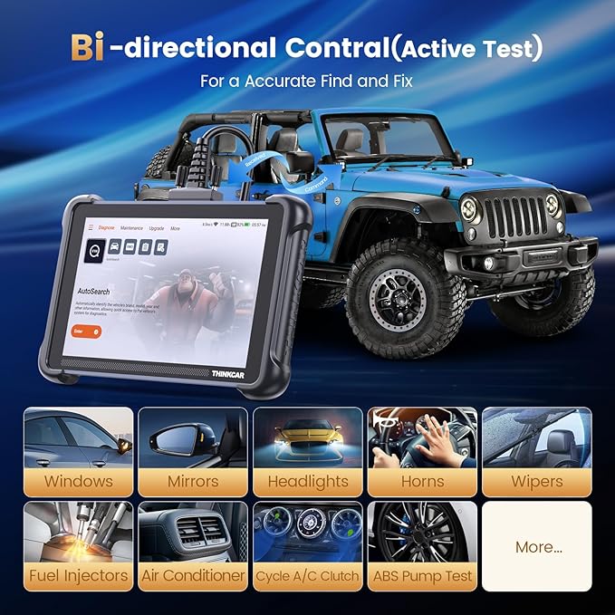 Thinkcar ThinkScan 689 OBD2 Scanner, Bidirectional Scan Tool with Lifetime Free Update, 34+ Reset, 3000+ Active Test, ECU Coding, PMI, All System Diagnostic Scanner for Car, CANFD & DOIP, FCA SGW