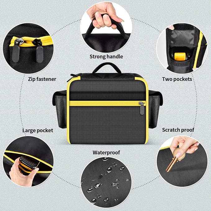 Air Compressor Bag Case Compatible with DEWALT 20V MAX Tire Inflator DCC020IB, Cordless Tools Storage Holder Organizer with Pocket for Battery Pack and Charging Kit (Box Only)