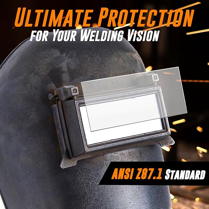 Mutt Tools 25 Pack of Clear Welding Lenses 2x4.25" – .04” Thick 2x4 Clear Welding Lens – Fits Most Standard Size Helmets, 2x4-1/4”
