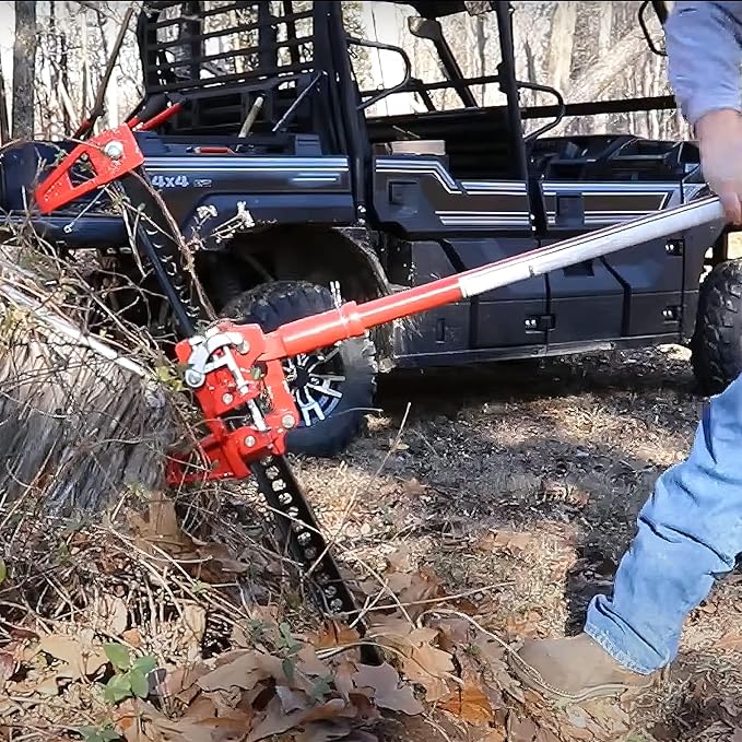 BIG RED TR6501B Torin 48" Ratcheting Off Road Utility Farm Jack, 3 Ton (6,000 lb) Capacity, Red