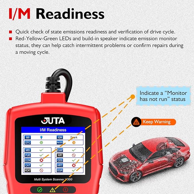 JUTA V300 OBD2 Diagnostic Tool Fit for Audi Volkswagen VW Skoda Seat Full Systems OBD-II Scanner Code Reader with Oil Reset Battery Registration EPB SAS SRS TBA