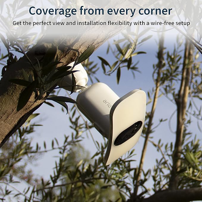 Arlo Pro 3 Floodlight Camera - Wireless Security Camera with LED Floodlight, Color Night Vision, Motion Sensor, 2-Way Audio & 2K Resolution with HDR - White, FB1001