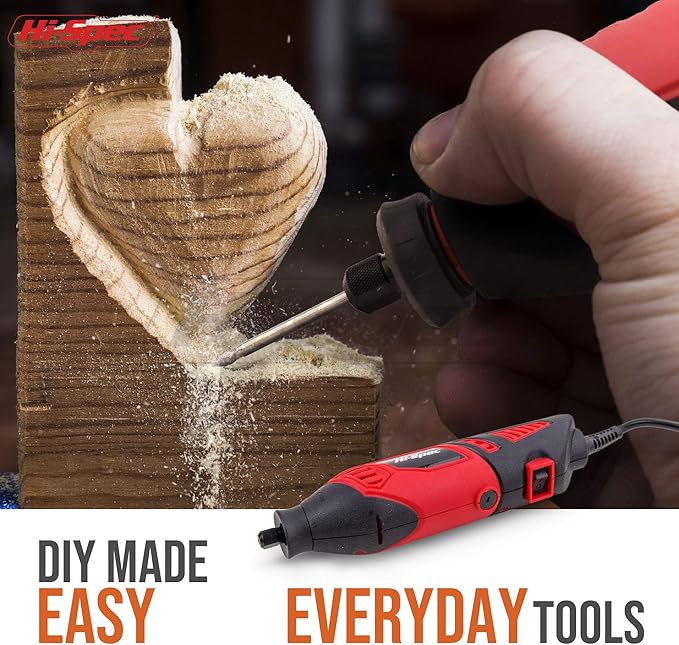 Hi-Spec 134pc 160W Corded Power Rotary Tool Kit Set with Dremel Compatible Rotary Tools Accessory Kit- Engraver, Sander, and Polisher-for Grinding, Cutting, Wood Carving, Sanding, and Engraving