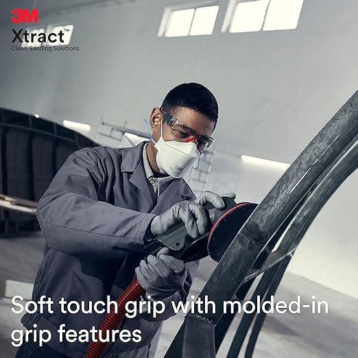 3M Random Orbital Sander, Xtract Pneumatic 88947, 5 in, Self-Generated Vacuum, 5/16 in Orbit, Ergonomic and Lightweight ROS, 209W Motor, Dust Extraction