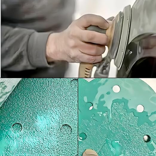 80 Pack Mix Fine Grit 5 inch Sanding Discs 8 Holes, Sandpaper for Random Orbital Sander Grinder, 320/400/600/800/1000/1200/1500/2000 Hook and Loop Sand Paper Disc Especially for Wet Grinding, Green