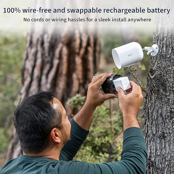 Arlo Go 2 - Wireless Cellular Outdoor Security Camera with Color Night Vision, Rechargeable Battery, 2-Way Audio & LTE or Wi-Fi Capability - White, 1 Pack, VML2030