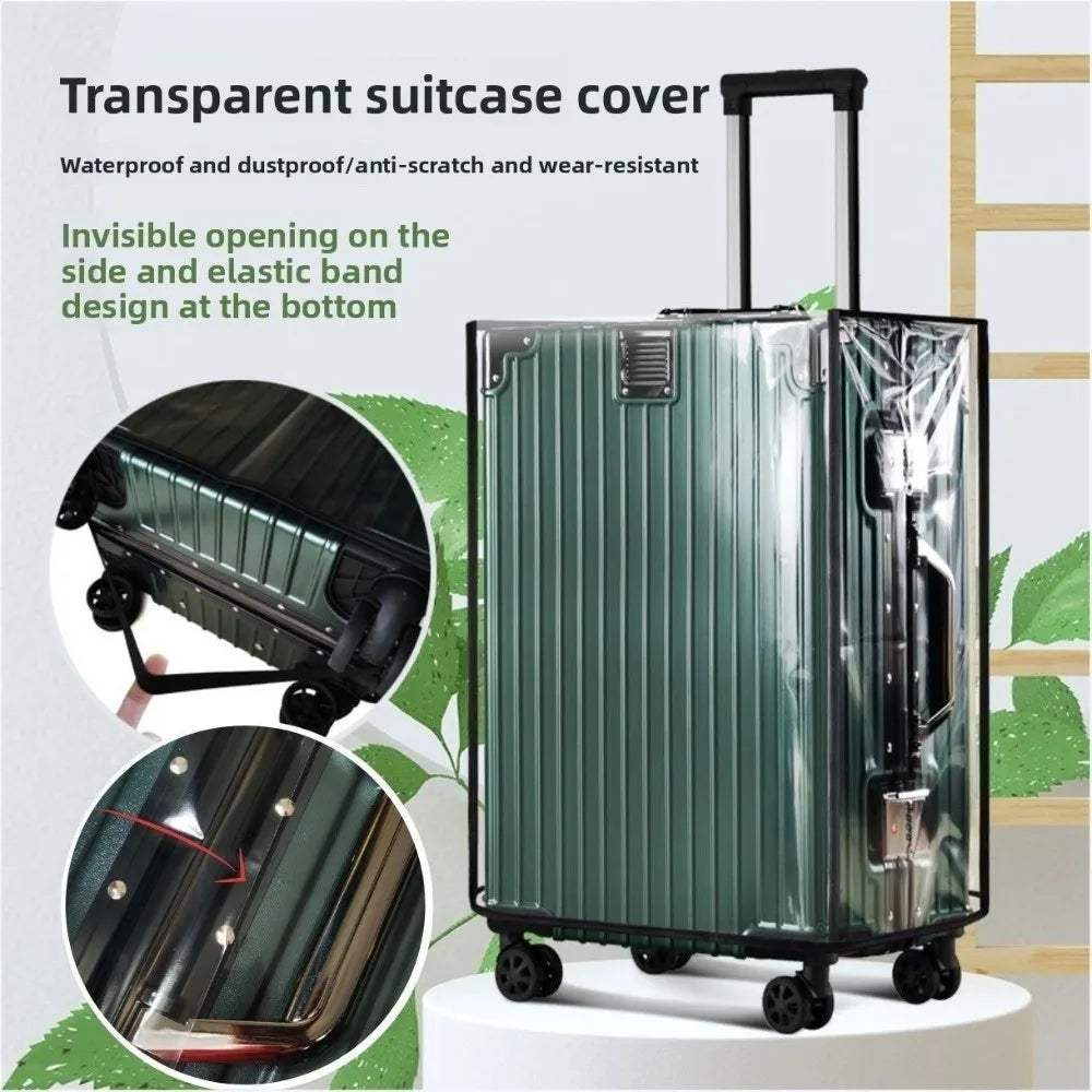 [no.5] Transparent PVC Luggage Protector Cover – Waterproof & Dustproof Suitcase Cover for 18–30 Inch Travel Bags