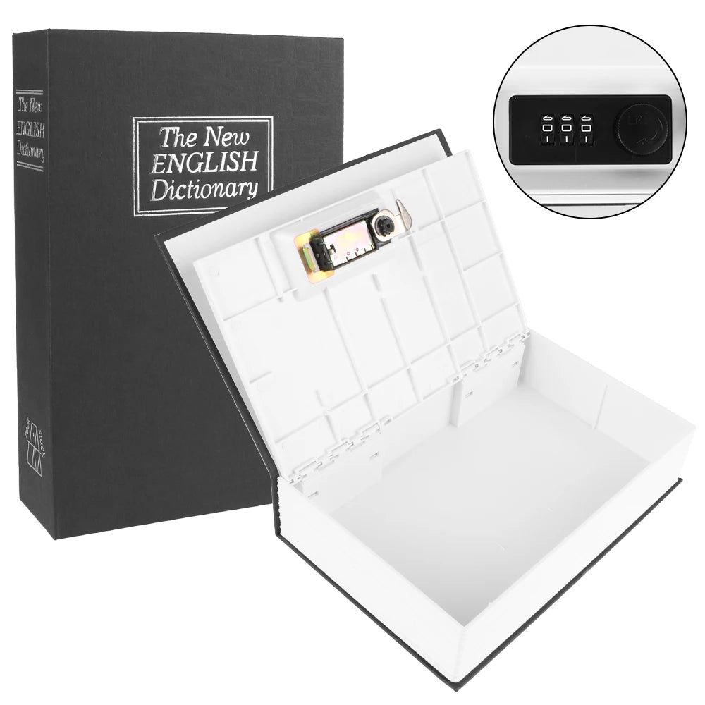 [no.7] Jewellery Lock Box Dictionary Book Cash Bill Money Coin Storage Key Box Locker Money Hidden Key Safe Box with Combination Lock