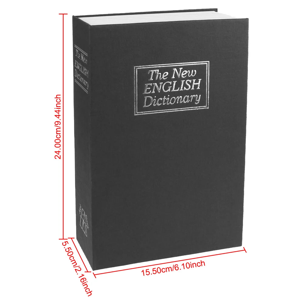 [no.7] Jewellery Lock Box Dictionary Book Cash Bill Money Coin Storage Key Box Locker Money Hidden Key Safe Box with Combination Lock