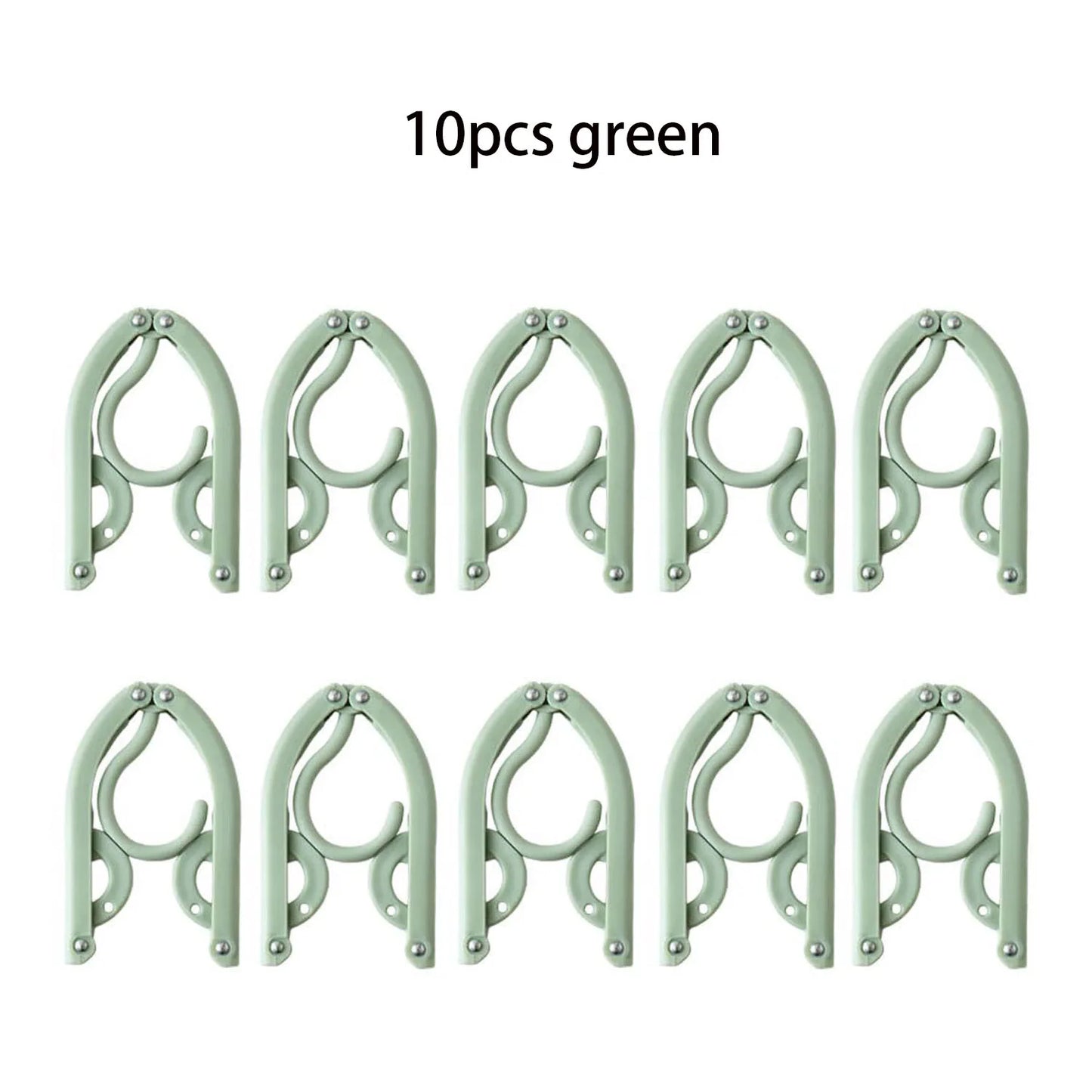[no.6] Foldable Travel Clothes Hangers – 6-Pack (Green + Yellow) | Portable & Space-Saving for Trips and Home Use