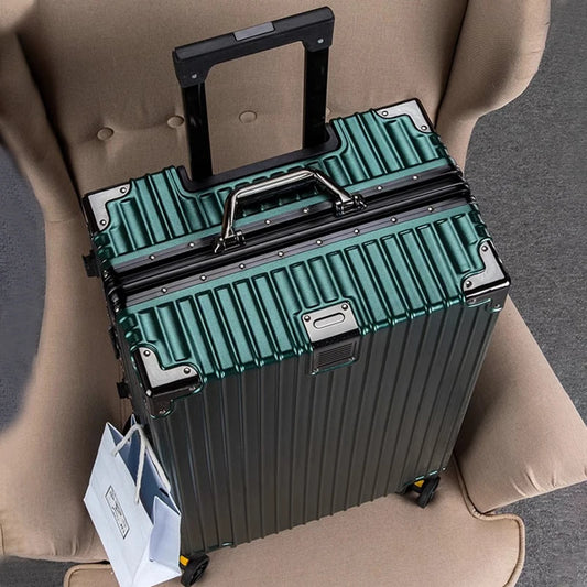 [no.4] Aluminum Frame Luggage – 20", 24", 28" Sturdy PC Suitcase with Wheels